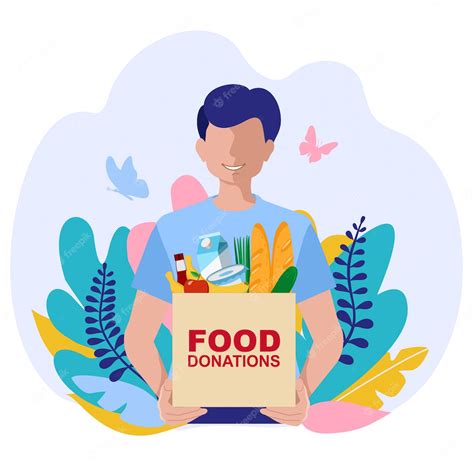 Food Donation Illustration Images .